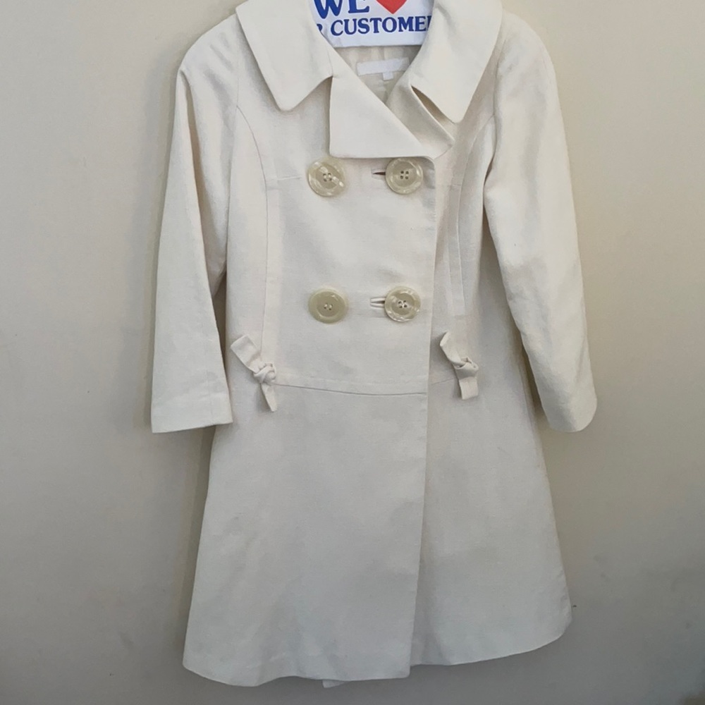 All Saints Double-Breasted Linen/Cotton Coat